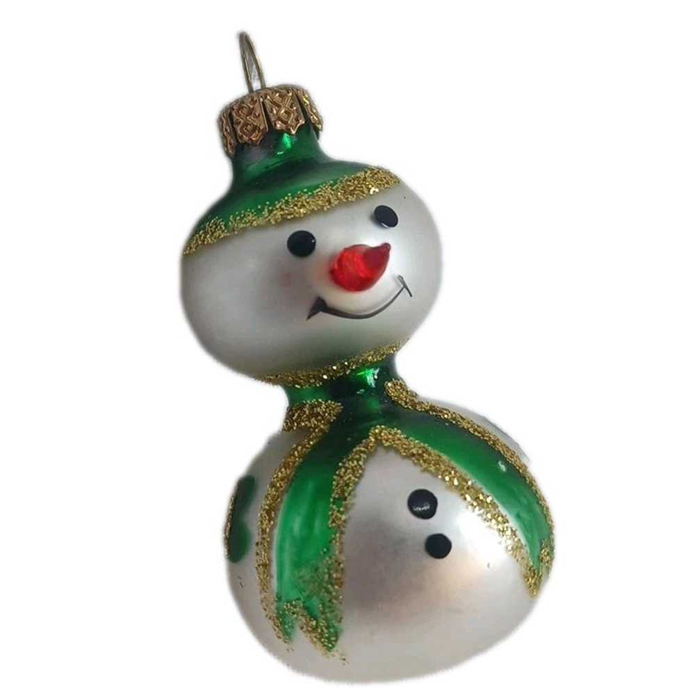 Department 56 Blown Glass Snowman Ornament